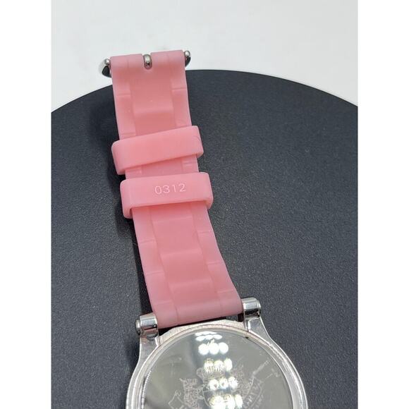Juicy Couture HRH 1900615 Ladies Pink‎ Silicone Band Pave Watch New Battery